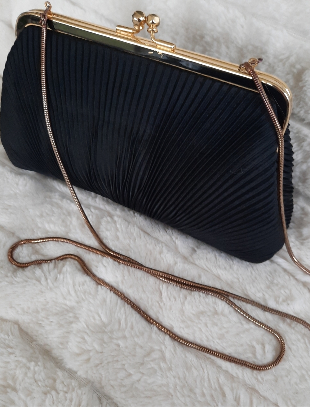 Vintage CAROLYNE BARTON NIGHT Black Evening Bag/Clutch